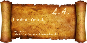 Laufer Anett névjegykártya